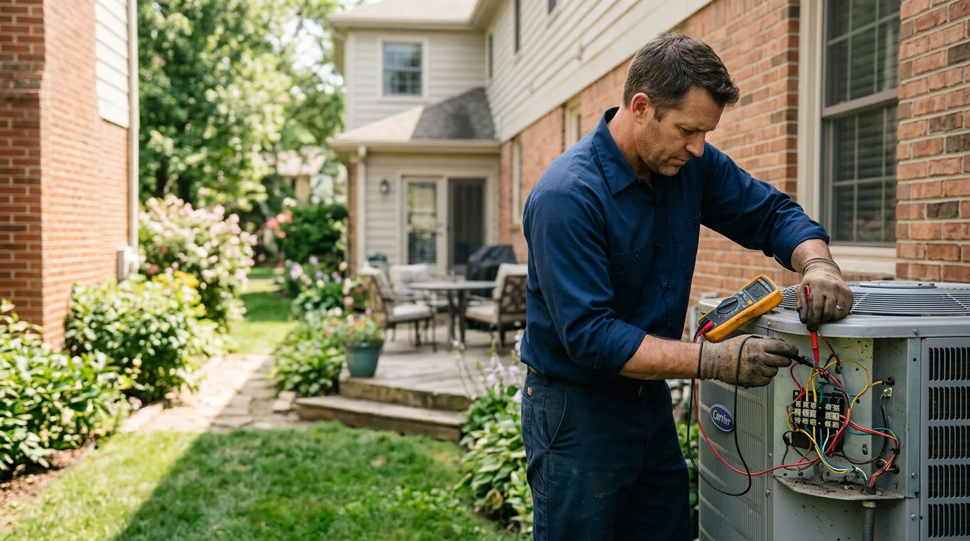 HVAC technician working near Mercer Island, WA